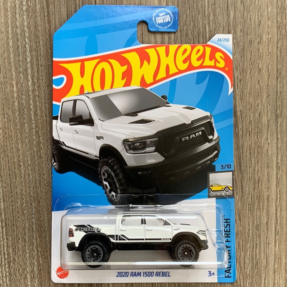Hot Wheels 2020 Ram Rebel Pickup White Truck Factory Fresh Hotwheels Mattel 2024